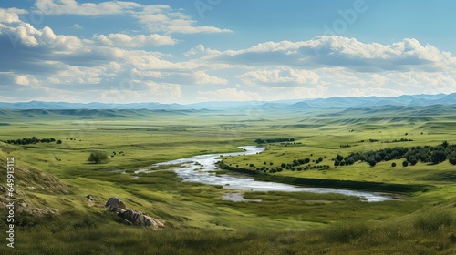 summer pannonian basin basin illustration beautiful natural, sky grass, landscape outdoor summer pannonian basin basin photo