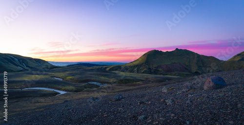 midnightsun in the mountains photo