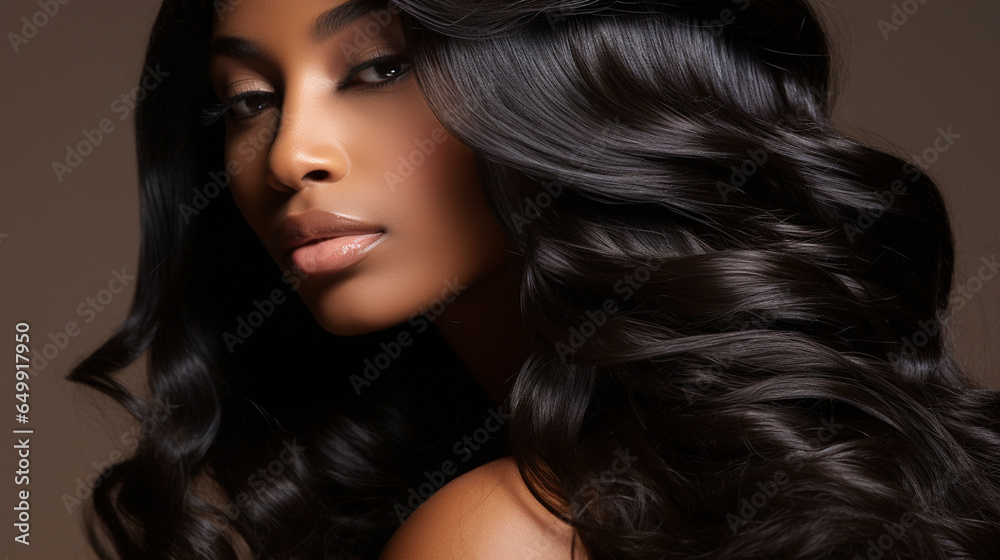 Ebony tresses cascade, a testament to care, a canvas for beauty, beyond compare. Ebony tresses cascade, a testament to care, a canvas for beauty, beyond compare.