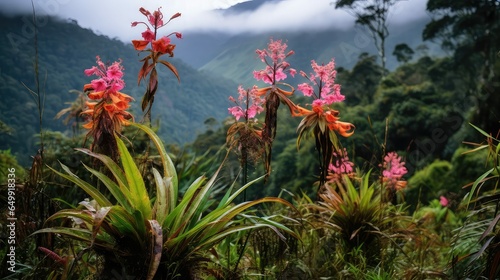 travel ecuadorian cloud forest illustration landscape mountain, rain mindo, outdoor background travel ecuadorian cloud forest