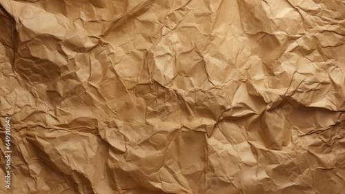 Brown crumpled paper texture background
