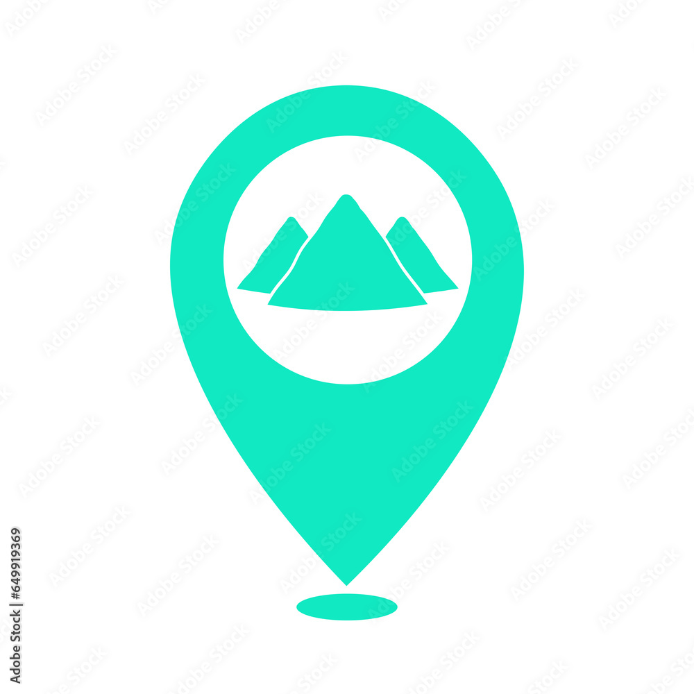 green mint mountain location icon green mint mountain location icon