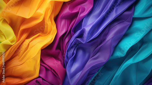 Rainbow crumpled paper texture background. LGBT colors