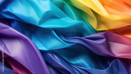 Rainbow crumpled paper texture background. LGBT colors