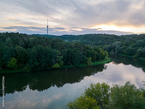 Zverynas district and Vingis park. Vilnius, Lithuania. Development of the old town photo