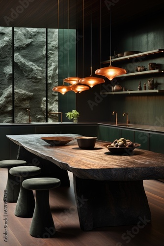 Open kitchen and dining roo...