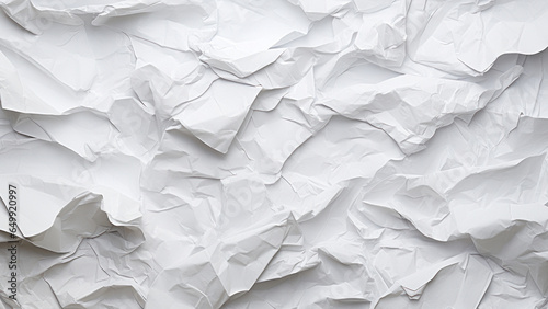 White crumpled paper texture background