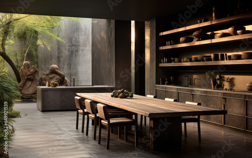 Open kitchen and dining roo...