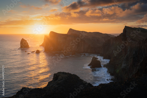 Sunrise at Sao Lourenco peninsula in Madeira photo