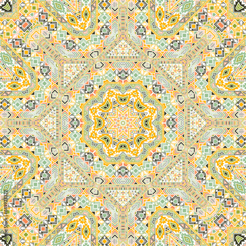 Abstract seamless pattern with geometric elements structure.