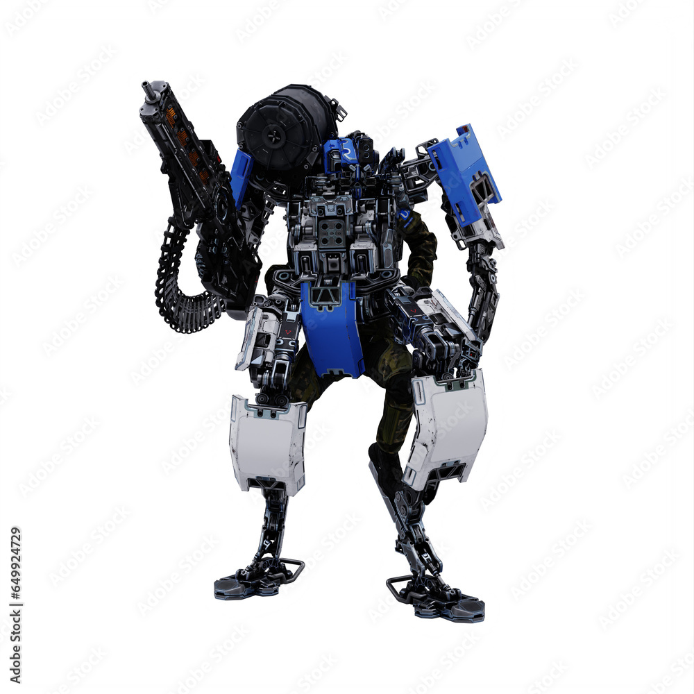 Armored Mech Robot Suit with Human Pilot