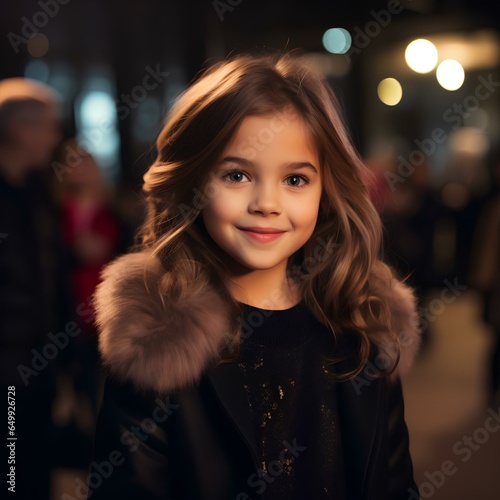 portrait of a beautiful little girl with long hair © Bossseh