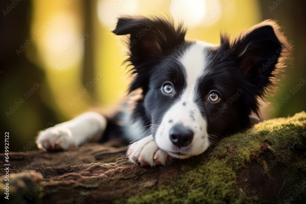 Cute border collie. Canine pet. Generate Ai