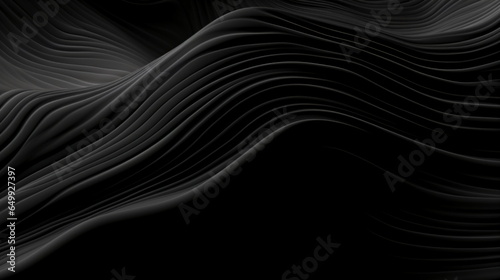 Dark Flow: Black and Gray Abstract Waves