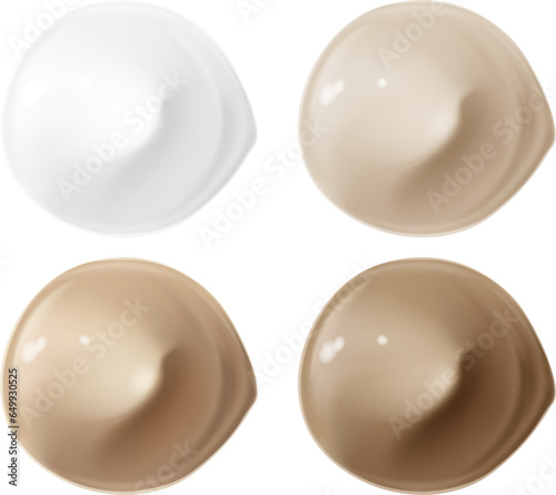 Set of shades of liquid concealer isolated on white background. Vector illustration.