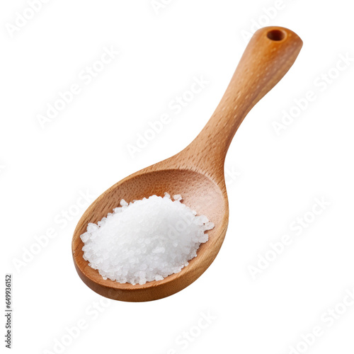 A Wooden Spoon of Salt Isol...