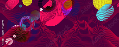 Vászonkép Background color burgundy brod shade Abstract background futuristic elements on