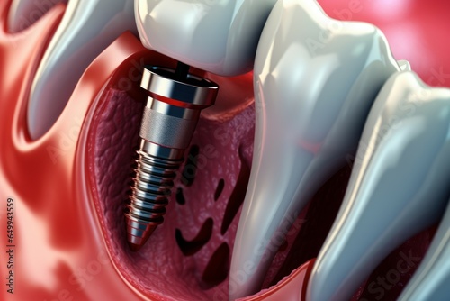 Durable Dental care implant. Care smile. Generate Ai
