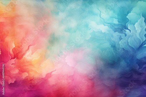 vibrant watercolor brush backdrop with digital elements. Generative AI