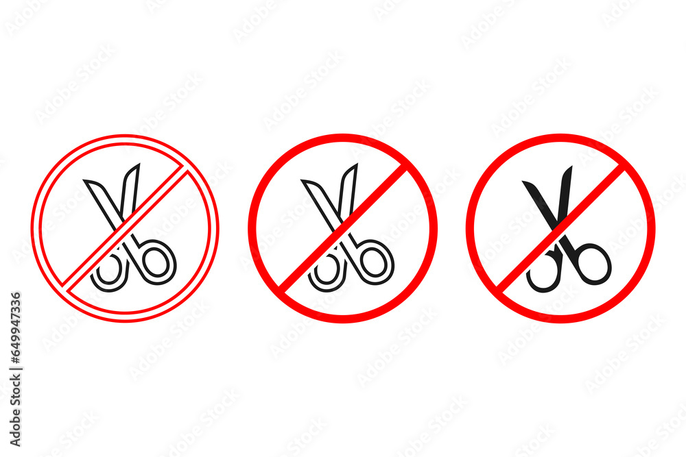 No scissors icon. Illustration vector No scissors icon. Illustration vector
