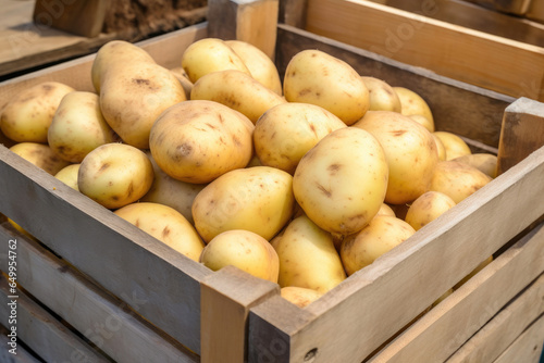 Organic Potato Produce at Street Market
