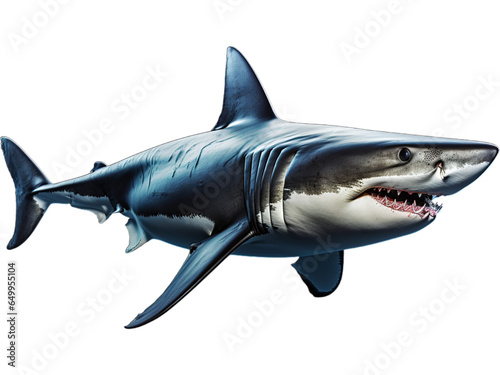 Great White Shark Curious Approach  Transparent Background