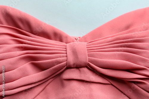 Closeup view of coral fabri...