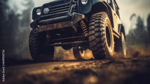 Ultimate Off-Road Adventure: Dominating the Terrain with Military Vehicles and Classic Cars, generative AI