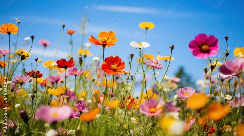 Fototapeta premium a field of colorful flowers