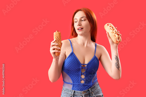 Beautiful young woman with ...