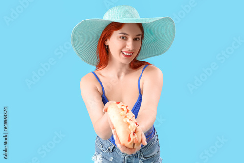 Beautiful young woman in be...