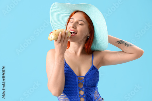 Beautiful young woman in be...