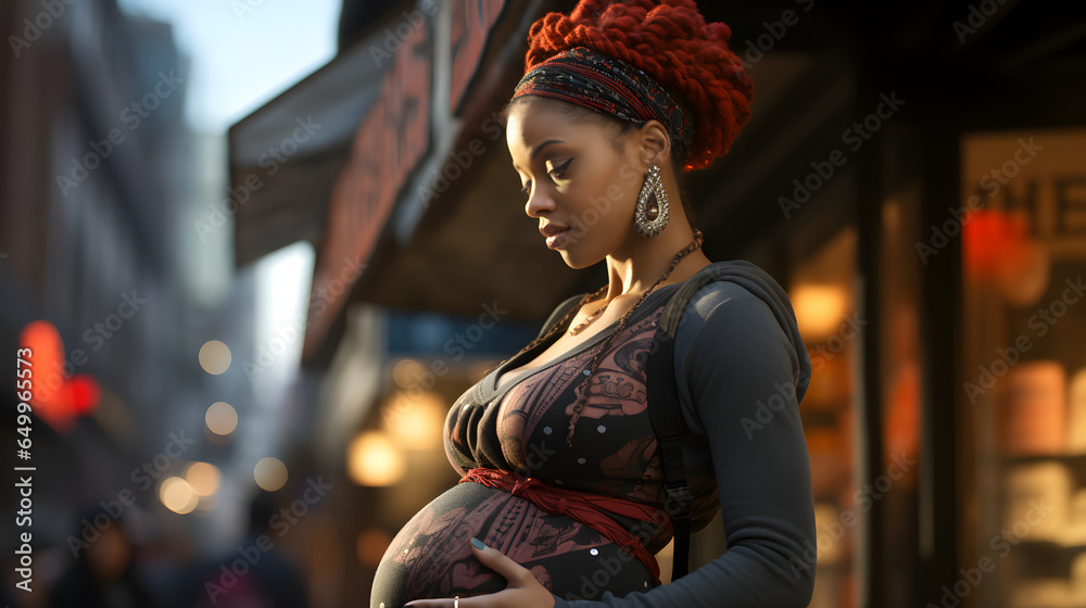 Black teen mother with dreadlocks reflects on pregnancy in her neighbourhood
