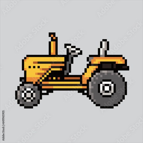 Pixel art illustration Tractor. Pixelated Tractor. Tractor machine farm icon pixelated
for the pixel art game and icon for website and video game. old school retro.