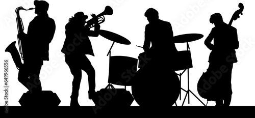 Jazz Band Silhouette Vector