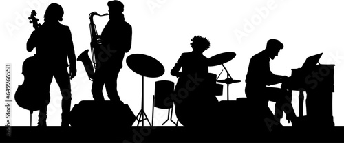 Jazz Band Silhouette Vector