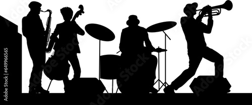 Jazz Band Silhouette Vector