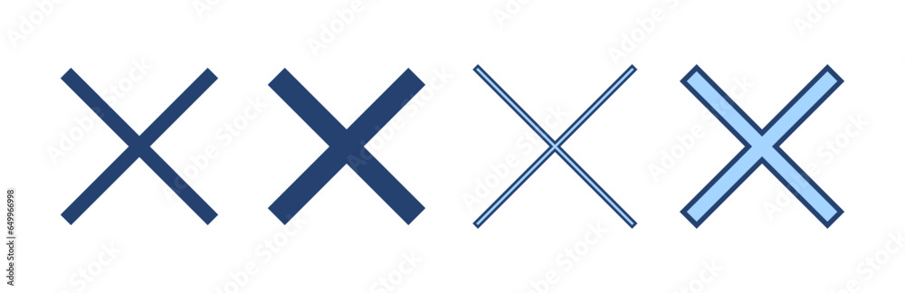 Obraz premium Close icon vector. Delete sign and symbol. cross sign