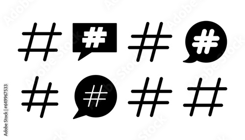 Hashtag icon vector. hashtag simbols