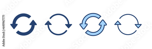 Refresh icon vector. Reload sign and symbol. Update icon.