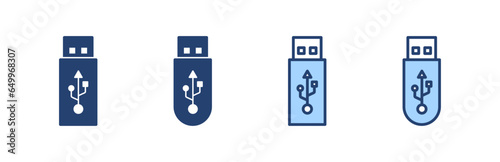 Usb icon vector. Flash disk sign and symbol. flash drive sign.