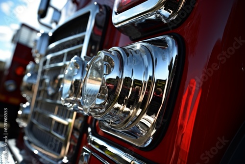 Fast-paced Fire emergency truck. Fire foam rescue. Generate Ai