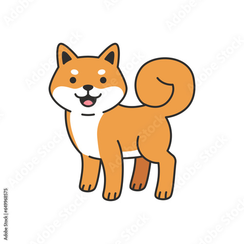 Shiba inu icon. Cartoon Shiba inu vector icon