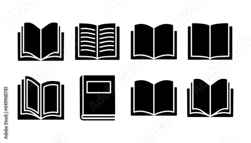 Book icon vector. Open book vector icon.