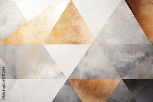 Abstract geometric gray brown background, empty space for design