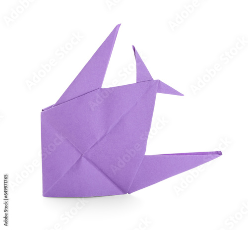 Purple origami paper fish c...