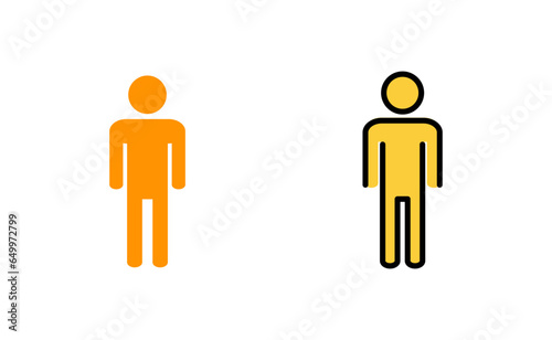 Man icon set for web and mobile app. male sign and symbol. human symbol