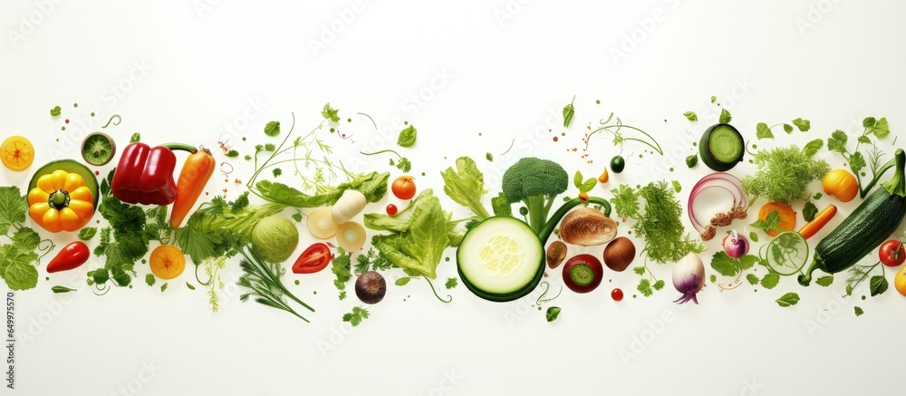 Fototapeta premium Icons representing vegetarian food