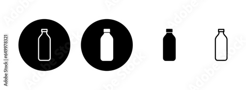 Bottle icon set illustration. bottle sign and symbol