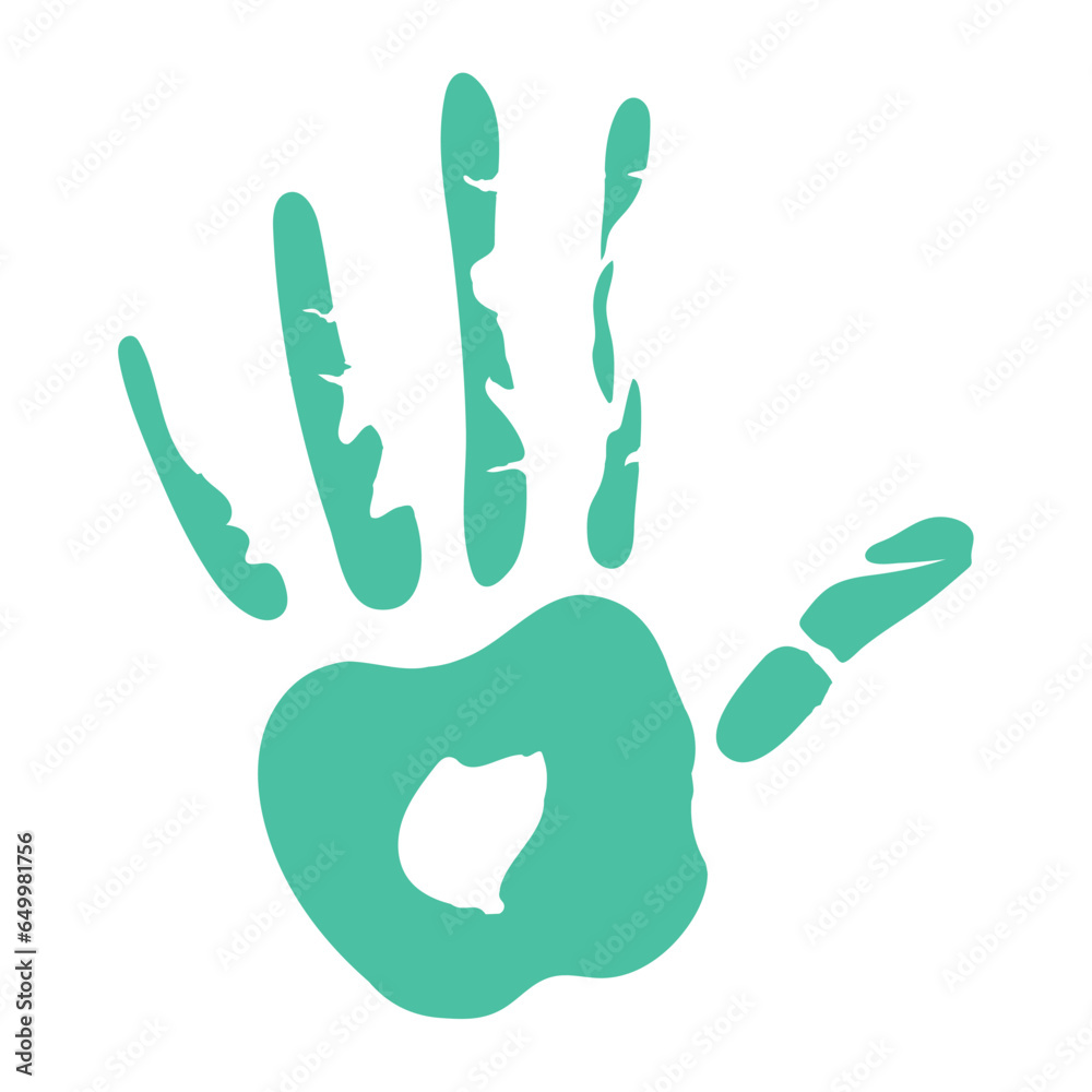 handprint paint color green illustration handprint paint color green illustration